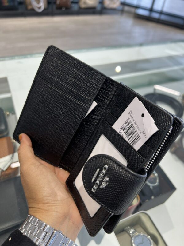 Coach Medium Corner Zip Wallet With Signature (silver/black) - Image 3