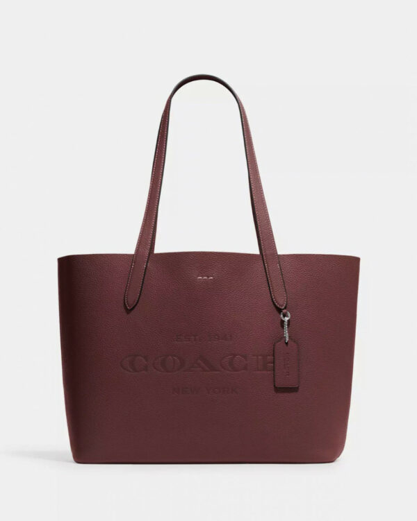 Coach Cameron Tote (silver/wine)