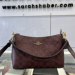 COACH CLARA SHOULDER BAG IN SIGNATURE CANVAS (GOLD:OXBLOOD MULTI)