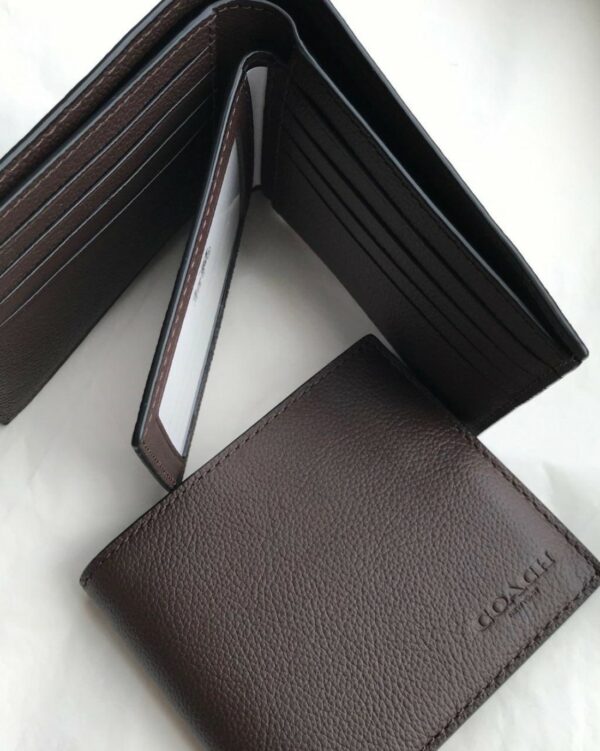 Coach Compact Id Wallet 3 in 1 In Sport Calf Leather (Mahogany) - Image 3