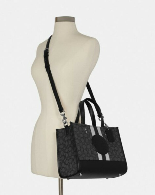 Coach Dempsey Carryall In Signature Jacquard With Stripe And Coach Patch (Smoke Multi) - Image 3