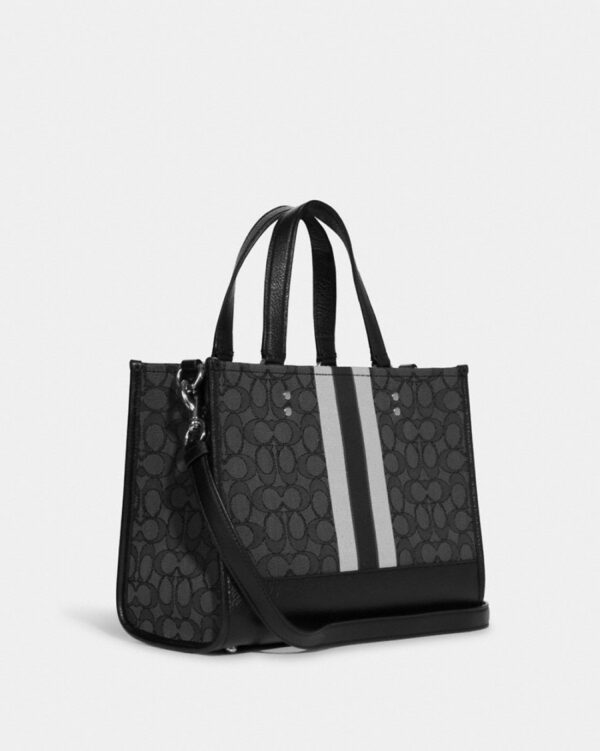 Coach Dempsey Carryall In Signature Jacquard With Stripe And Coach Patch (Smoke Multi) - Image 2