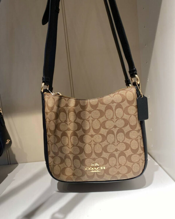 Coach Ellie File Bag In Signature Canvas (im/khaki/black) - Image 2