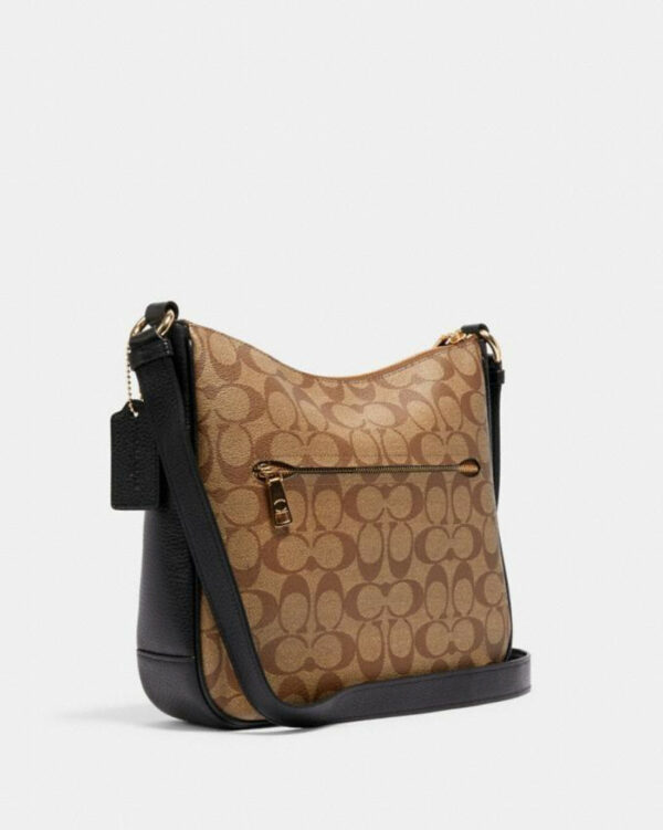 Coach Ellie File Bag In Signature Canvas (im/khaki/black) - Image 5