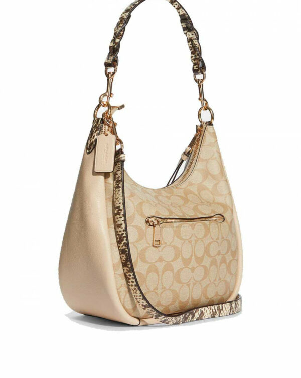 Coach Jules Hobo In Signature (im/light Khaki/ivory) - Image 3