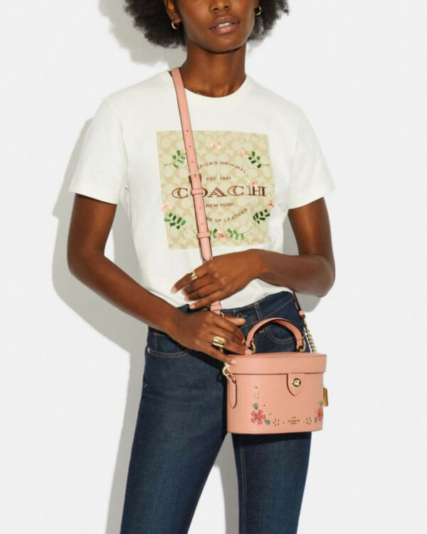 Coach Kay Crossbody With Floral Whipstitch (faded Blush Multi) - Image 4