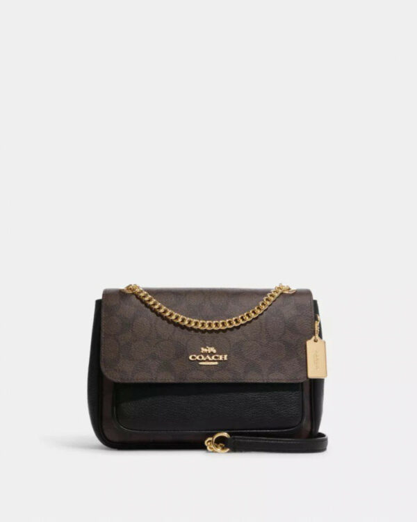 Coach Klare Crossbody 25 In Signature Canvas (gold/brown Black)