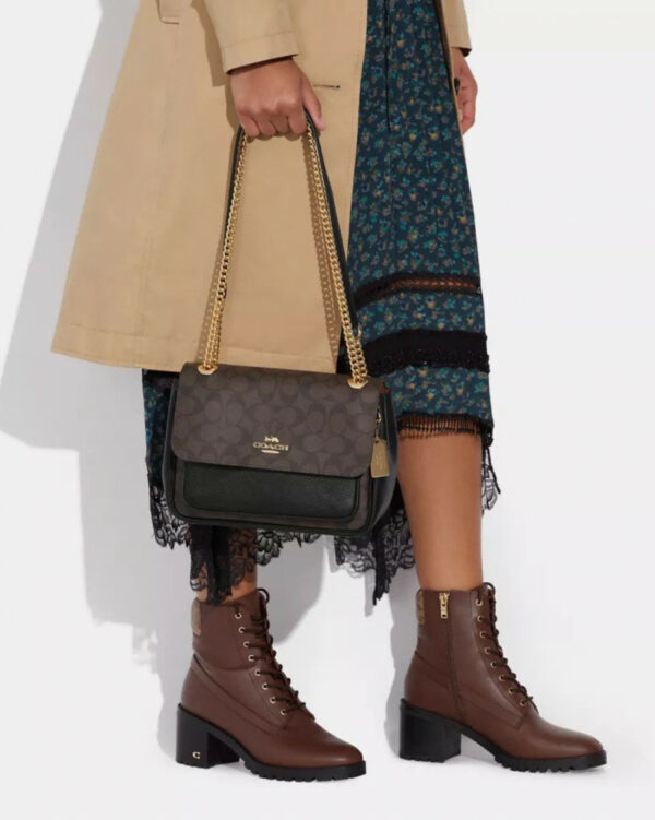Coach Klare Crossbody 25 In Signature Canvas (gold/brown Black) - Image 4