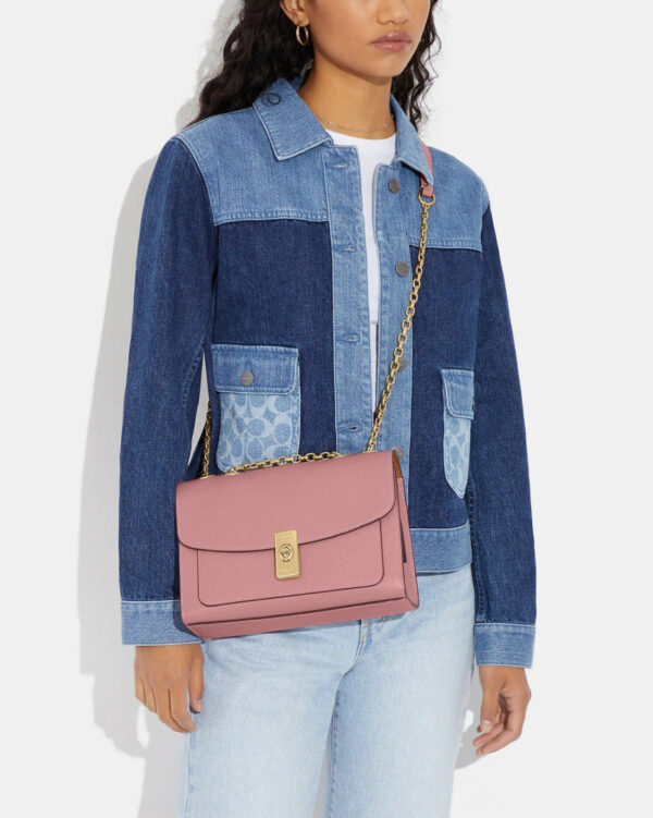 Coach Lane Shoulder Bag (gold/true Pink) - Image 4