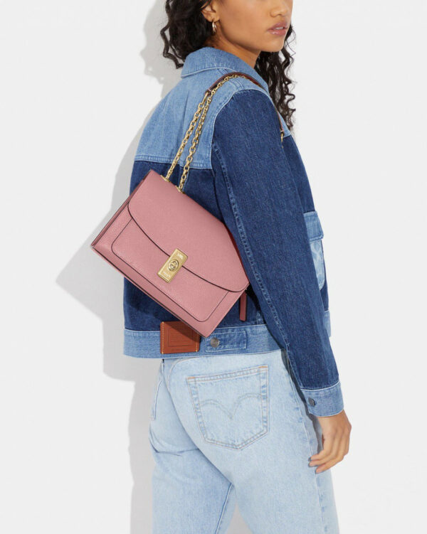 Coach Lane Shoulder Bag (gold/true Pink) - Image 5