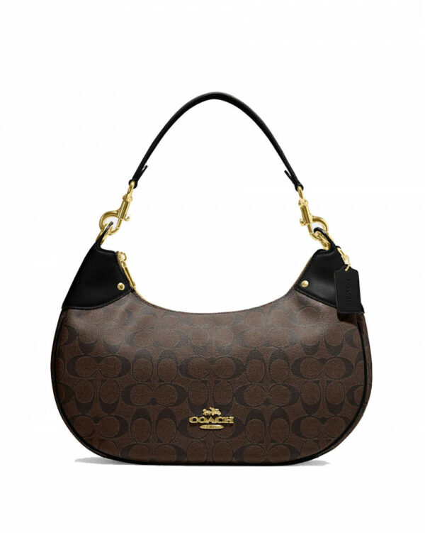 Coach Mara Hobo In Signature RSKF (Brown/Black)