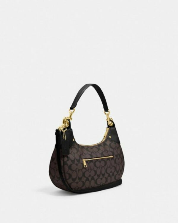 Coach Mara Hobo In Signature RSKF (Brown/Black) - Image 2