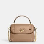 Coach Marlie Top Handle Satchel With Border Quilting (im/taupe)
