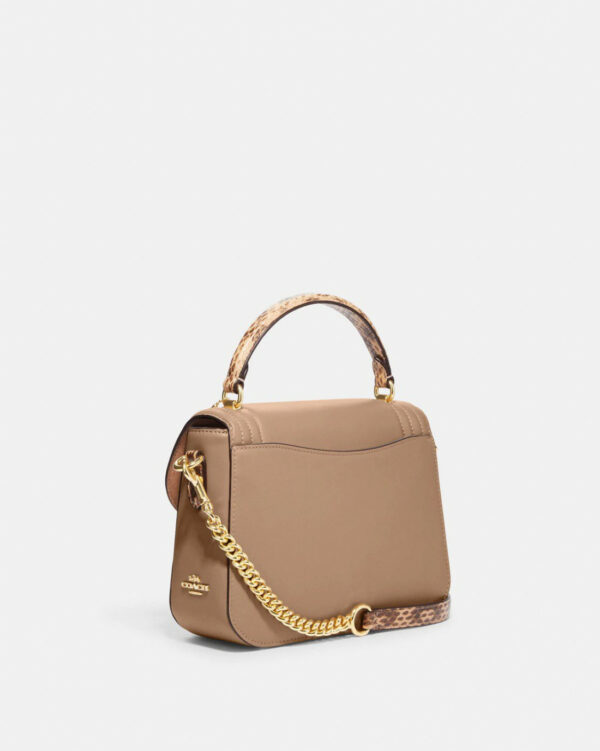 Coach Marlie Top Handle Satchel With Border Quilting (im/taupe) - Image 5