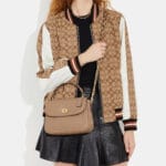 COACH MARLIE TOP HANDLE SATCHEL WITH BORDER QUILTING (IM:TAUPE)