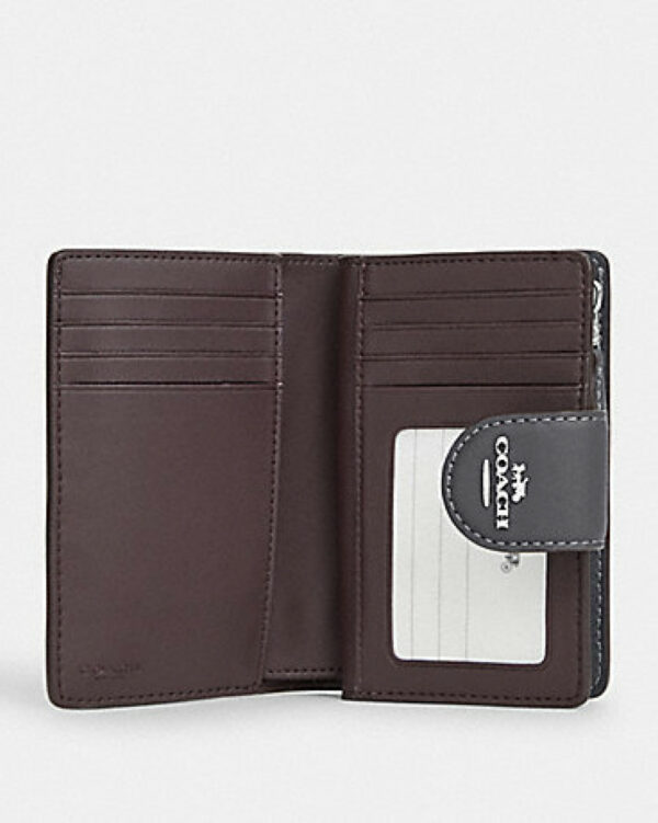 Coach Medium Corner Zip Wallet With Signature (silver/industrial Grey) - Image 2
