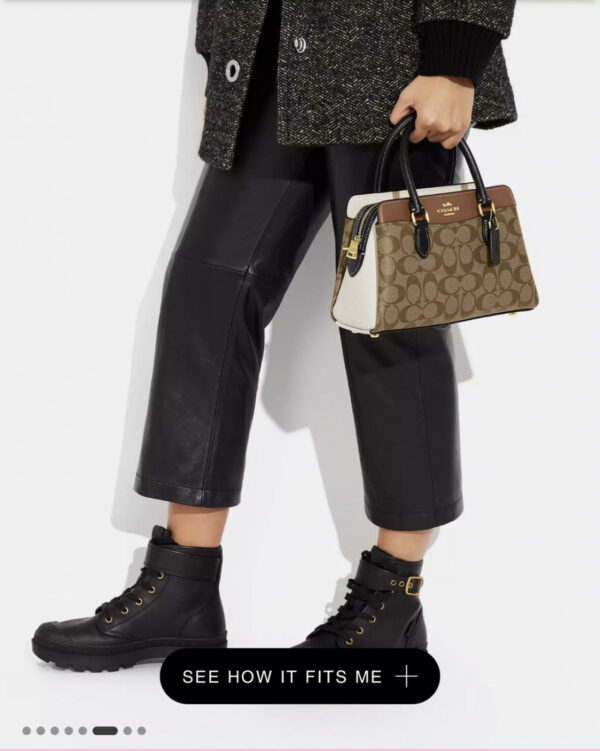 Coach Mini Darcie Carryall In Colorblock Signature Canvas (im/khaki Multi) - Image 4