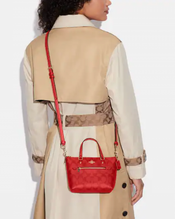 Coach Mini Gallery In Signature (Miami Red) - Image 4