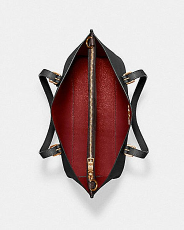 Coach Mollie Tote 25 (im/black True Red) - Image 3