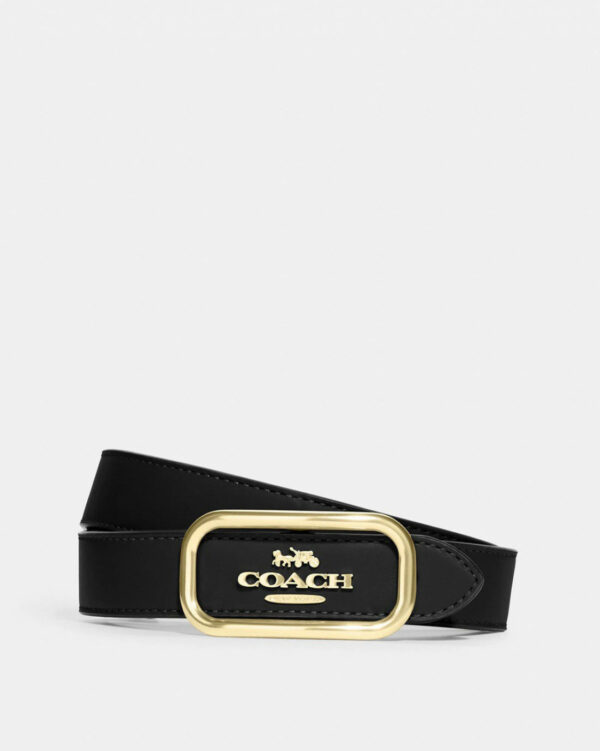 Coach Morgan Rectangle Buckle  Belt 25mm  (im/black)