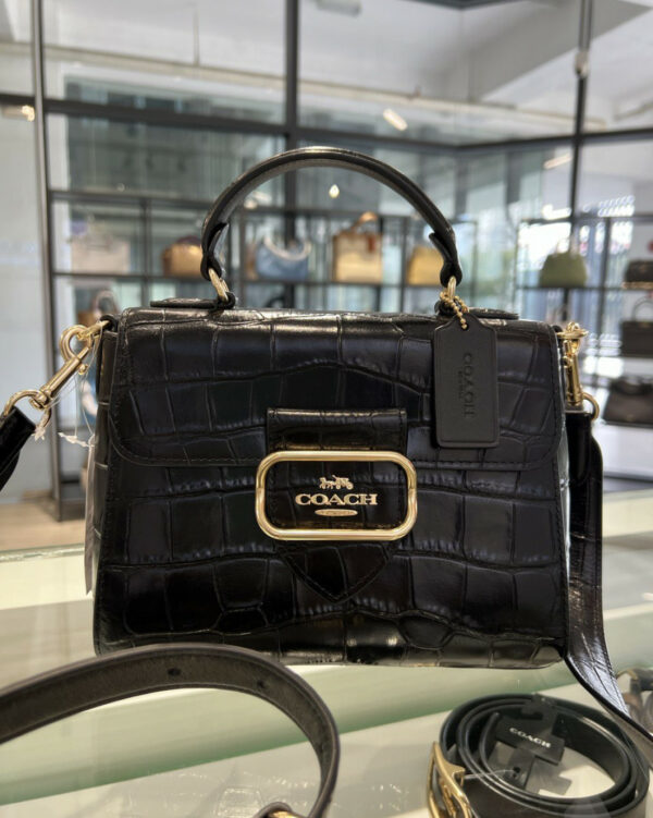 Coach Morgan Top Handle Satchel (Amazon Green) - Image 4