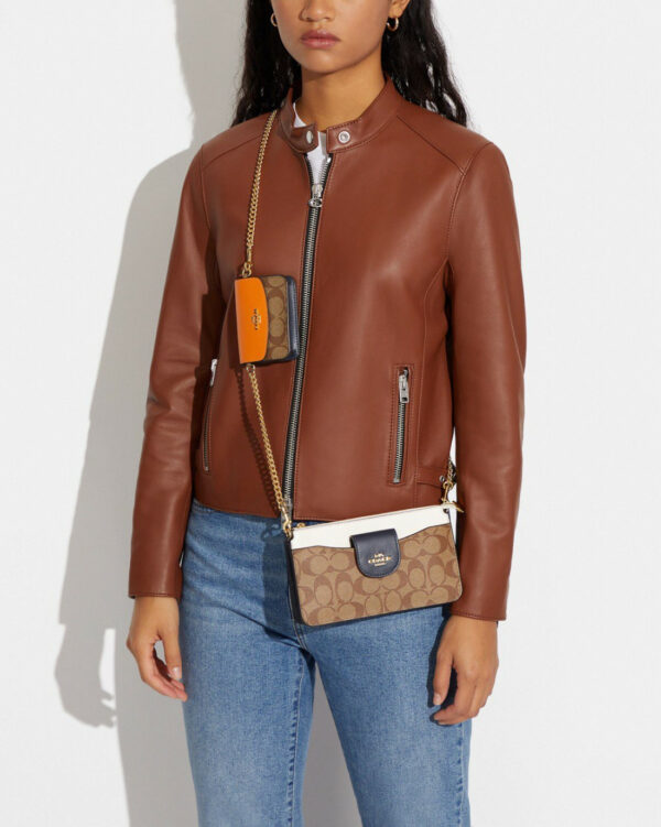 Coach Poppy Crossbody In Colorblock Signature Canvas (gold/chalk Multi) - Image 3