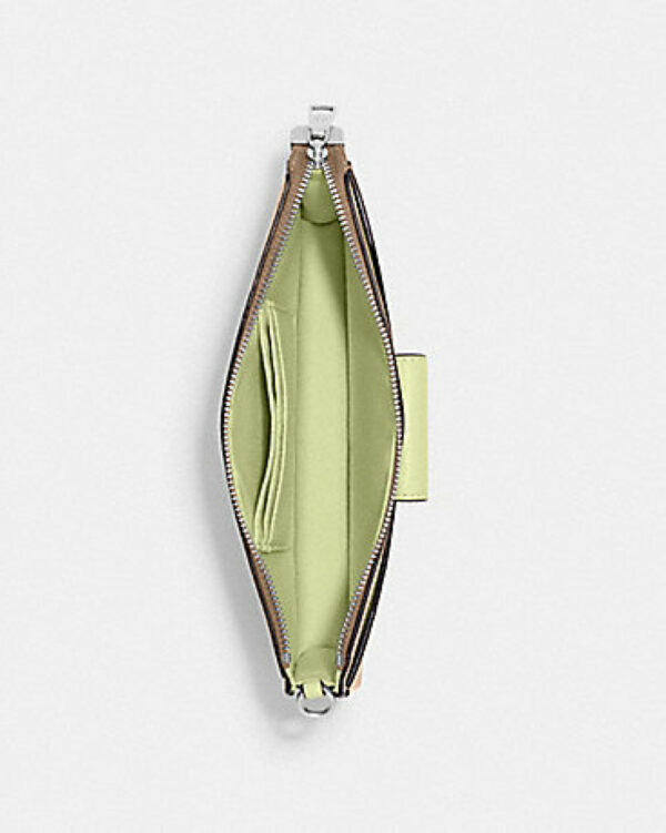 Coach Poppy Crossbody In Colorblock Signature Canvas (silver/khaki/pale Lime) - Image 2