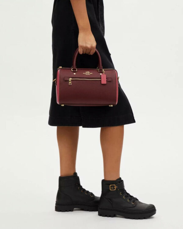 Coach Rowan Satchel In Colorblock (im/oxblood/wine Multi) - Image 2