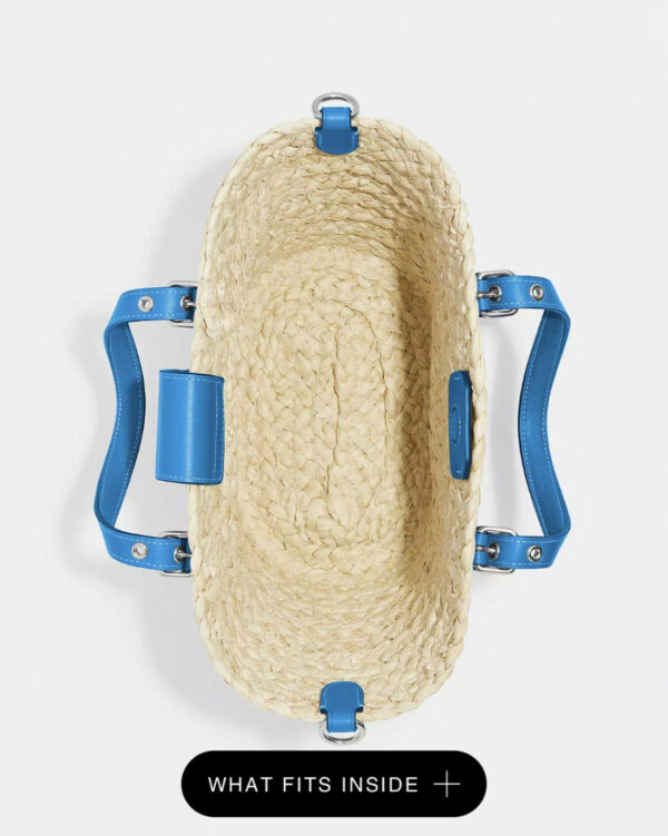 CLEARANCE-Coach Small Tote (Silver/Natural/Racer Blue) - Image 3