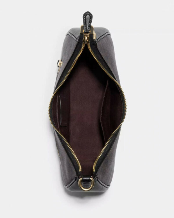 Coach Teri Hobo In Signature Canvas (im/brown Black) - Image 3