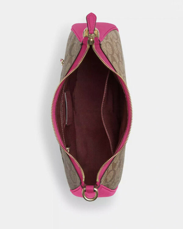 Coach Teri Hobo In Signature Canvas (im/khaki/cerise) - Image 3