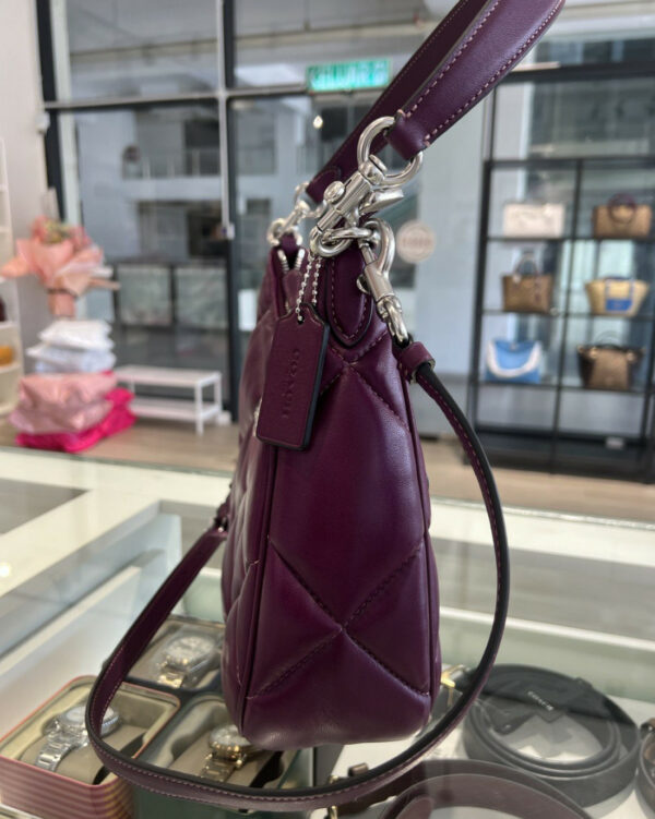 Coach Teri Hobo With Puffy Diamond Quilting (Deep Berry/RSKF) - Image 4