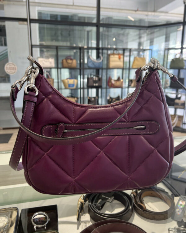 Coach Teri Hobo With Puffy Diamond Quilting (Deep Berry/RSKF) - Image 2