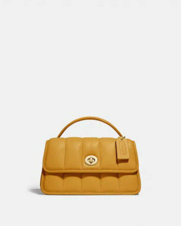 Coach Turnlock Clutch Crossbody 20 Quilting (butter) Boutique Transfer Comes With Paper Bag, Dust Bag And Box