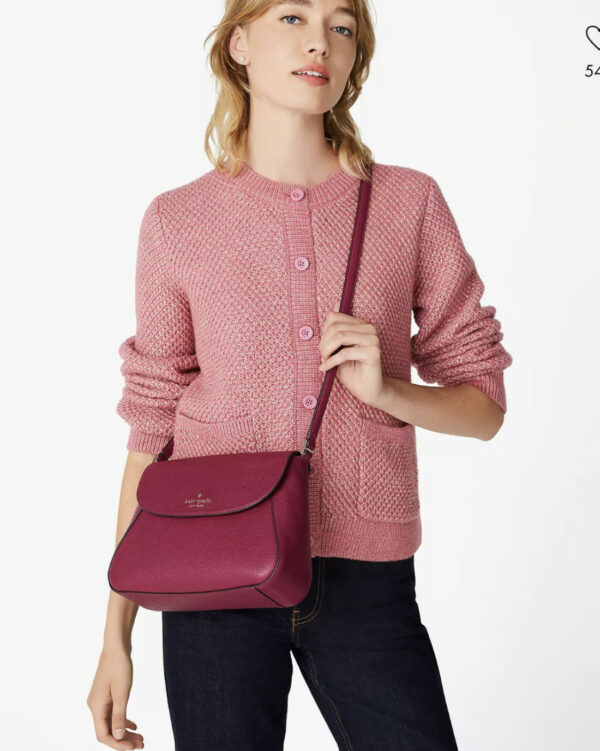 Kate Spade Monica Flap Crossbody (dark Raspberry) - Image 3