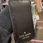 KATE SPADE STACI CARD CASE LANYARD (BLACK)