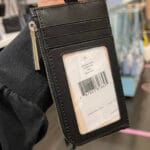 KATE SPADE STACI CARD CASE LANYARD (BLACK)