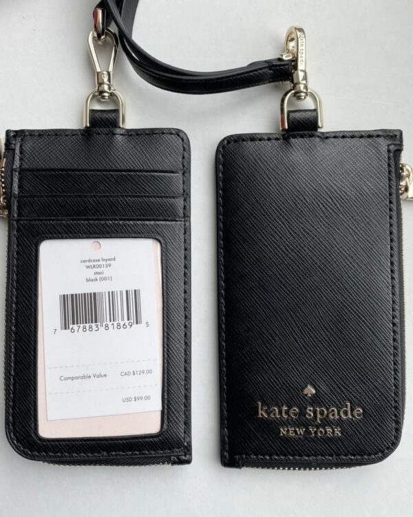 Kate Spade Staci Card Case Lanyard (Black) - Image 4