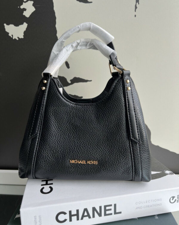 Michael Kors Arlo Small Pebbled Leather Crossbody Bag (black) - Image 4