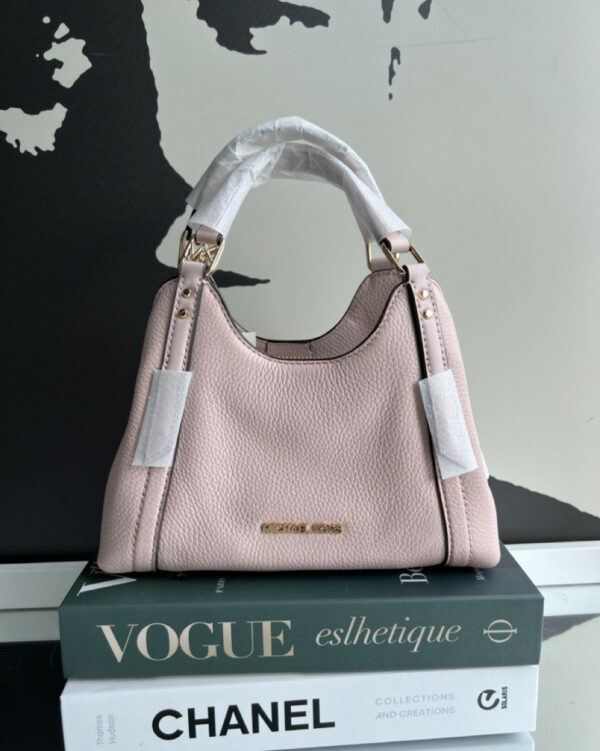 Michael Kors Arlo Small Pebbled Leather Crossbody Bag (powder Blush) - Image 4