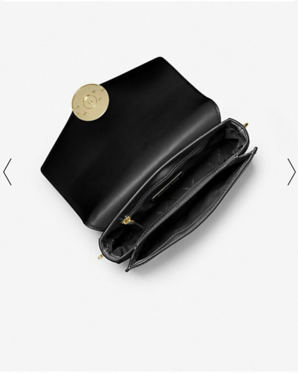 Michael Kors Carmen Medium Convertible Shoulder Bag (Black Gold) - Image 2