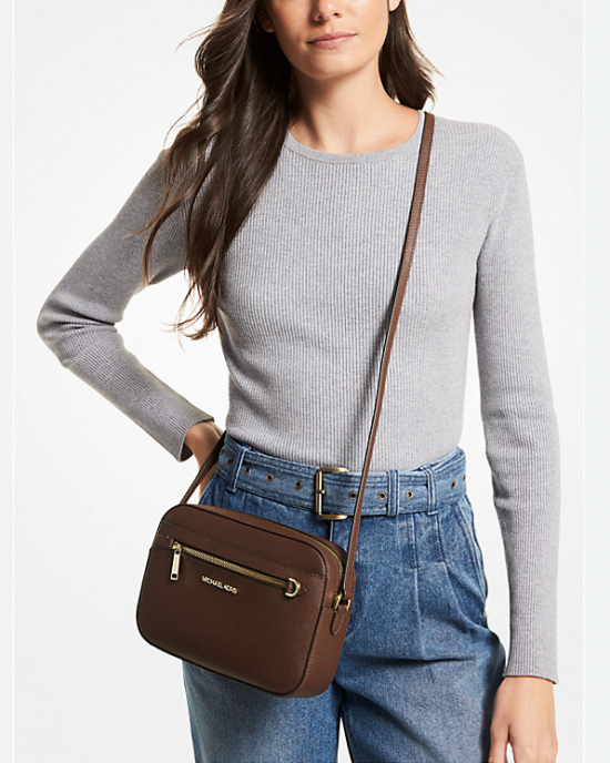 Michael kors jet set large saffiano leather crossbody truffle shop