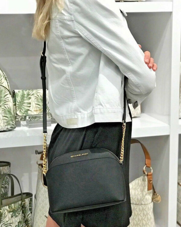 Michael Kors Jet Set Travel Medium Dome Crossbody Bag (Black) BEST DEAL - Image 4