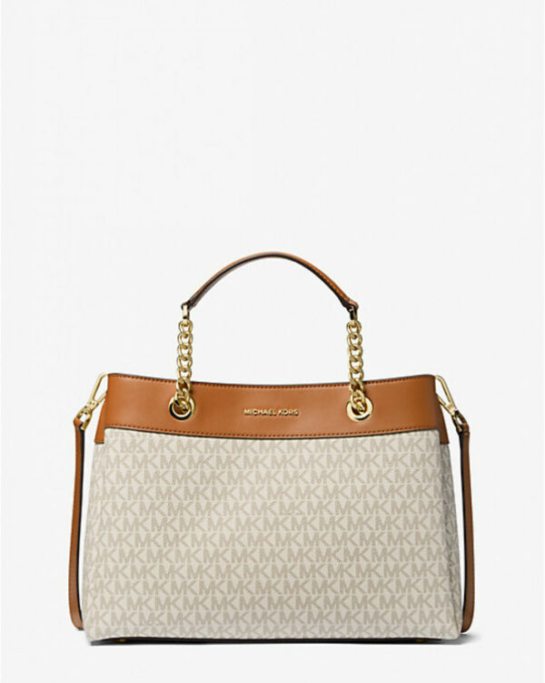 Michael Kors Lori Medium Logo Satchel (vanilla)