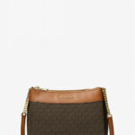 MICHAEL KORS LORI SMALL LOGO CROSSBODY (BROWN)