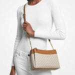 MICHAEL KORS LORI SMALL LOGO CROSSBODY (VANILLA)