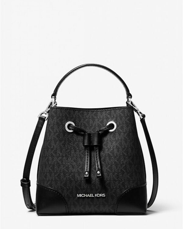 Michael Kors Mercer Small Drawstring Bucket Messenger (black)