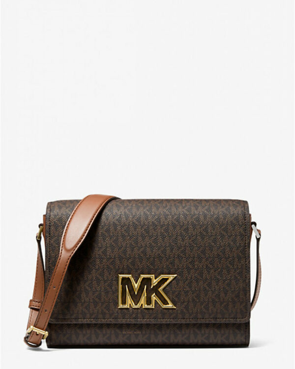 Michael Kors Mimi Medium Logo Messenger (brown)