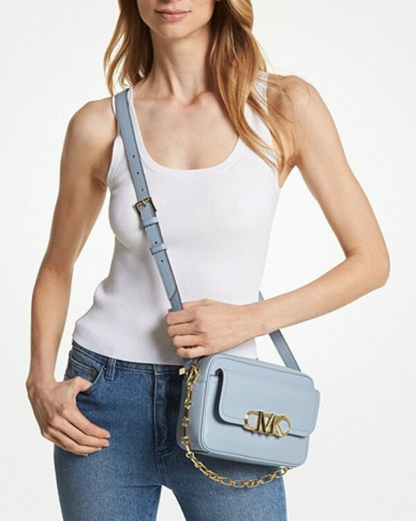 Michael Kors Parker Medium Leather Crossbody (deep Orange)  Boutique Transfer - Image 3