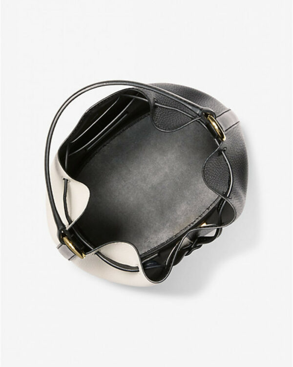 Michael Kors Reed Medium Two Toned Pebbled Leather Bucket Bag (black Multi) - Image 4